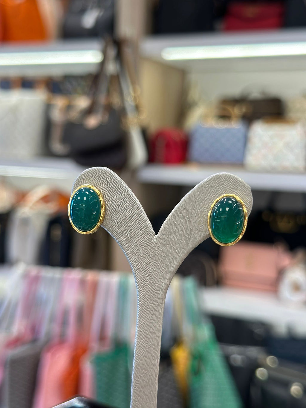 Emerald Green Sparkle Earrings